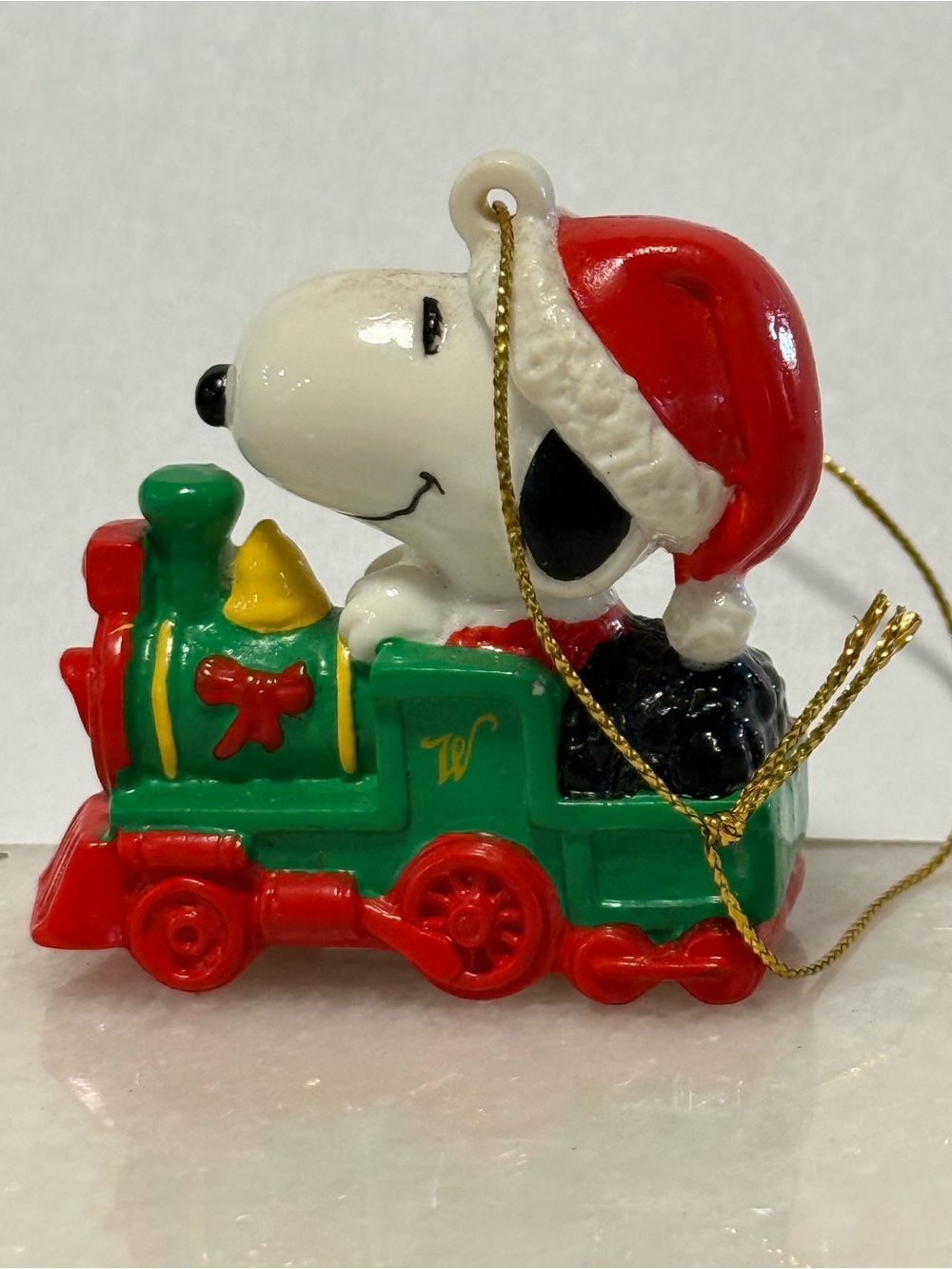 Peanuts Snoopy Holiday Train Ornament - Red & Green